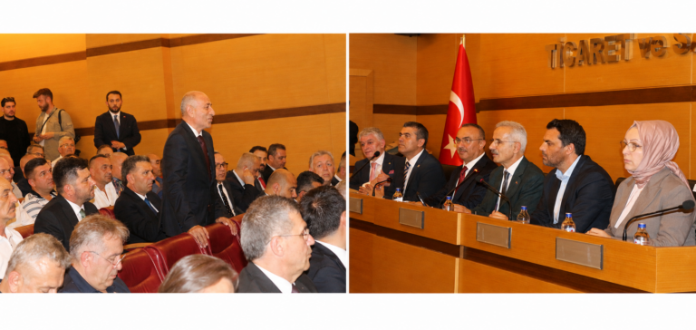 MERKEZ BİRLİĞİ GENEL BAŞKANI OĞUS VE VEKİLİ ÇELİKKOL TAŞIYICI ESNAFININ SORUNLARINI BAKAN URALOĞLU’NA TAŞIDI